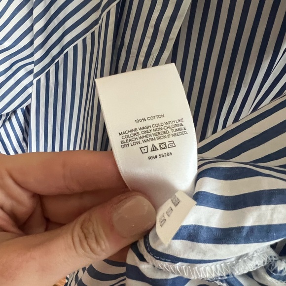 NWOT Express Bodyfriend Striped Button Down Shirt - Picture 6 of 7